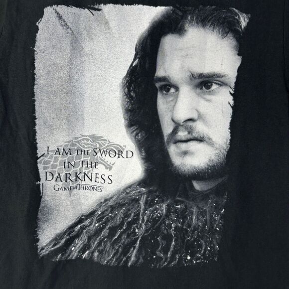 Game of Thrones HBO Jon Snow GOT T Shirt Black Men’s Medium TV Show 2017 Merch - Picture 3 of 5